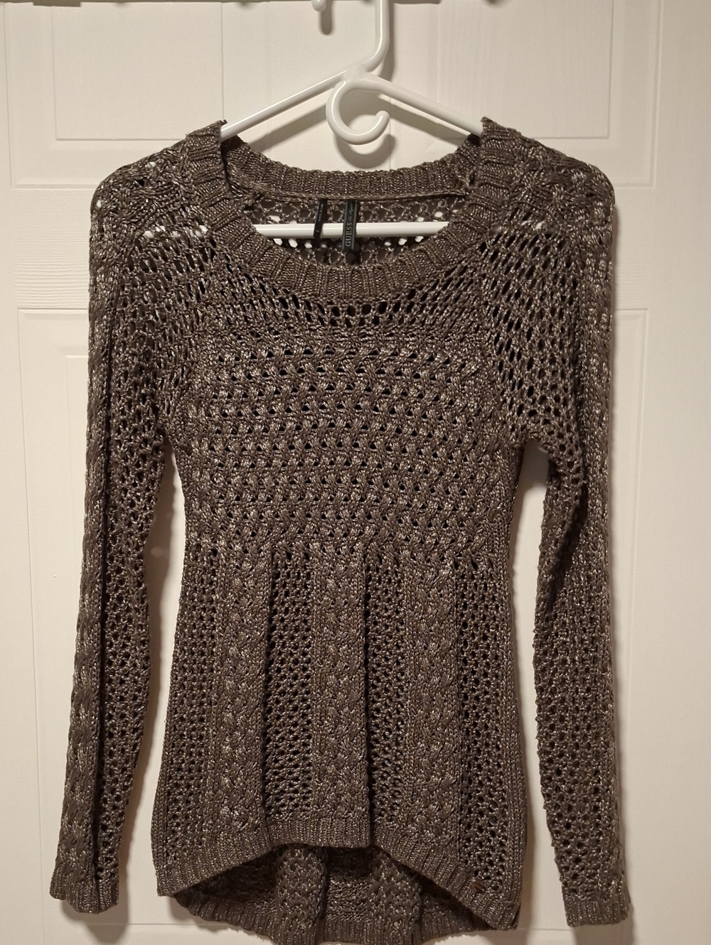 Guess metallic crochet sweater